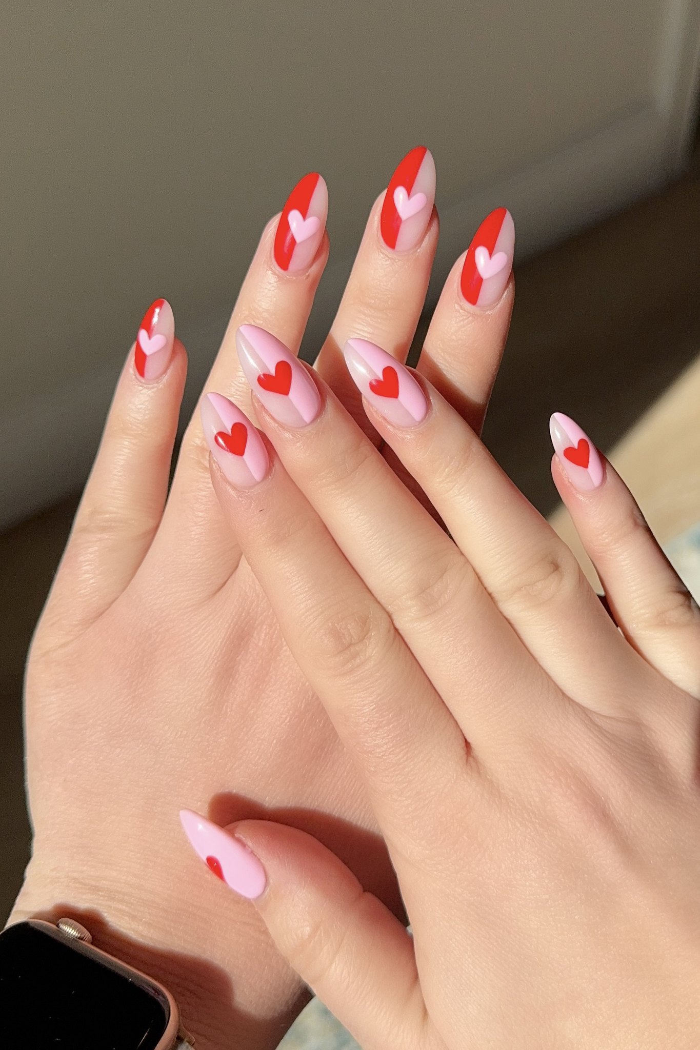 Simple Negative Space Valentine S Nails Living After Midnite