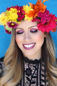 How to Make a Flower Crown Easy DIY Real Flower Crown Festive Style Inspired Makeup