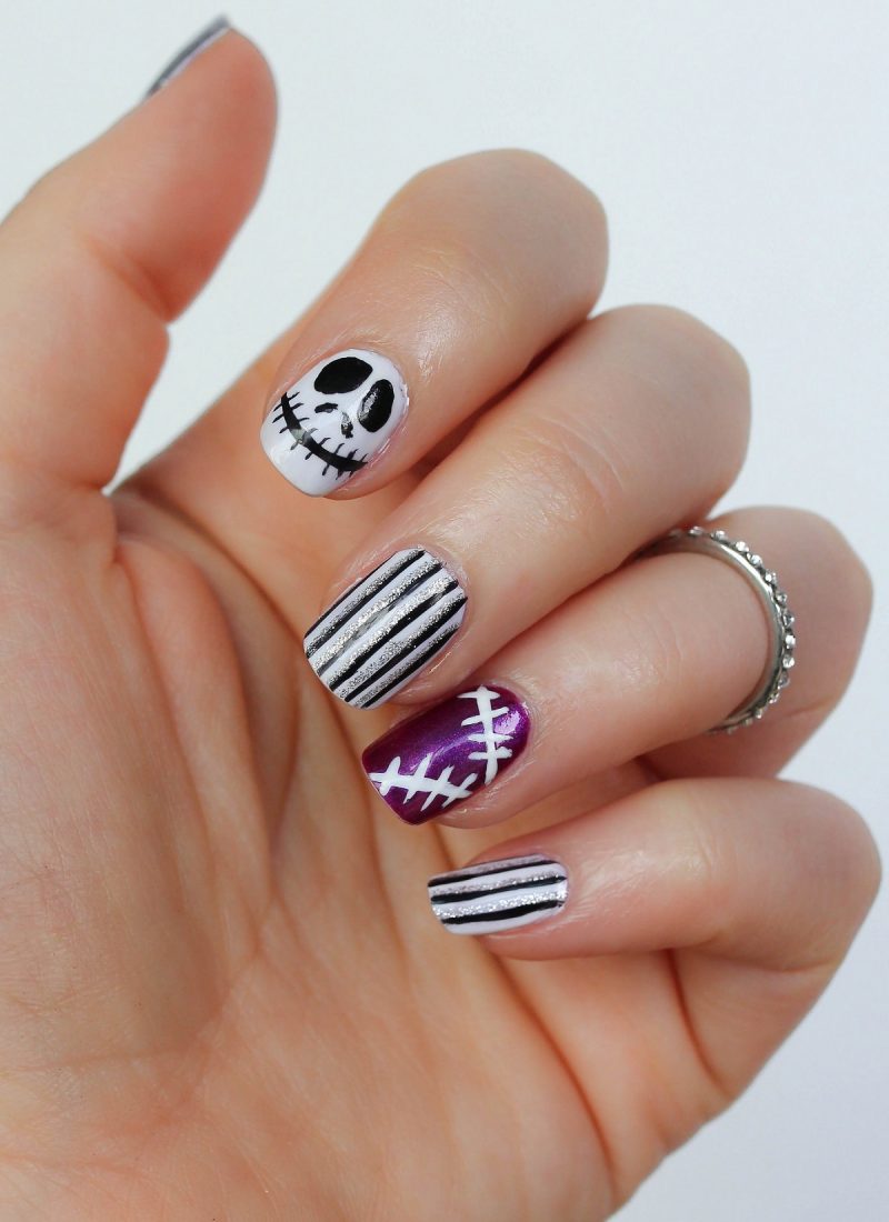 Step-by-Step Nightmare Before Christmas Manicure Tutorial
