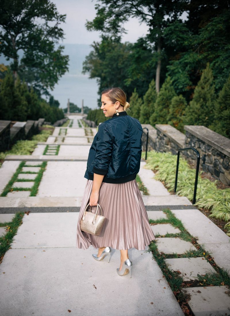 Holiday Must Have: The Metallic Pleated Skirt