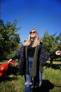 The Best Apple Orchards Close to New York City | Fishkill Farms Apple Picking | Best Places to Apple Pick Near NYC | Where to go Apple Picking near NYC | Joules USA Plaid Reversible Cape Coat