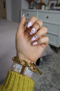 Manicure of the Month: Geometric Pink Evil Eye Nails
