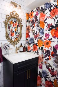 Eclectic Boho Colorful Small Bathroom | 5 Practical Tips for Designing a Small Bathroom