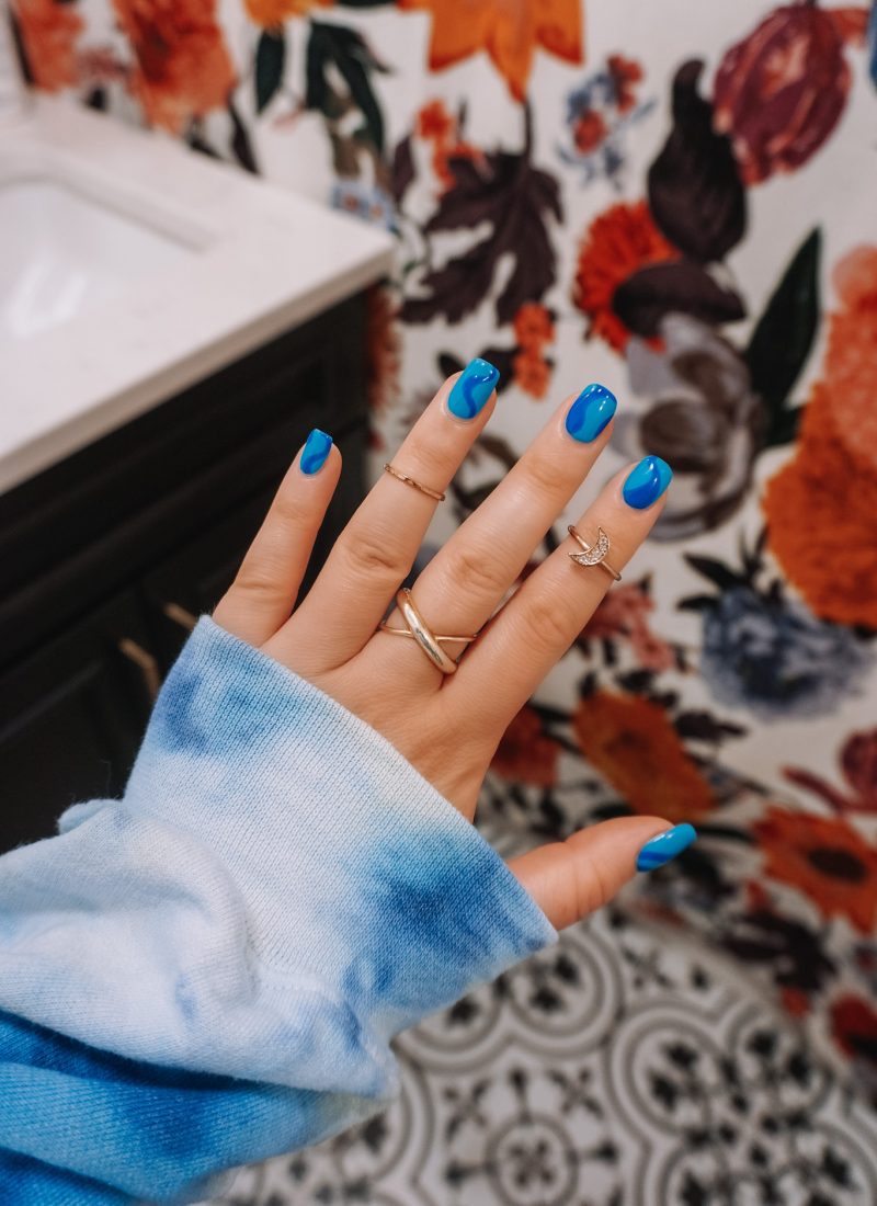Manicure of the Month : Blue Wave Nail Design