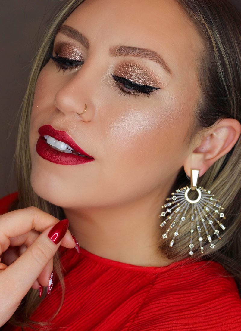 Holiday Makeup Monday Tutorial: Glimmer Eyes & Red Lips