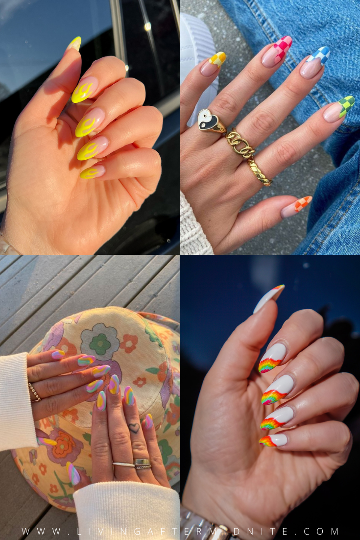 40 Awesome Nail Ideas You Should Try : Summer Swirl Nails