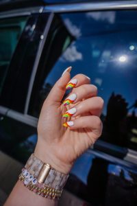 Rainbow Tie Dye Nails: Manicure of the Month | Summer Nails | Vacation Nails | Manicure Ideas | 2021 Nail Ideas | Nail Art | Almond Nails | Acrylic Nails | Colorful Nails | Acrylic Nails | Nail Design