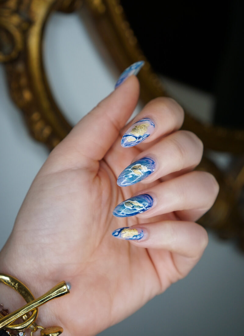 Manicure of the Month: Blue Geode Nails
