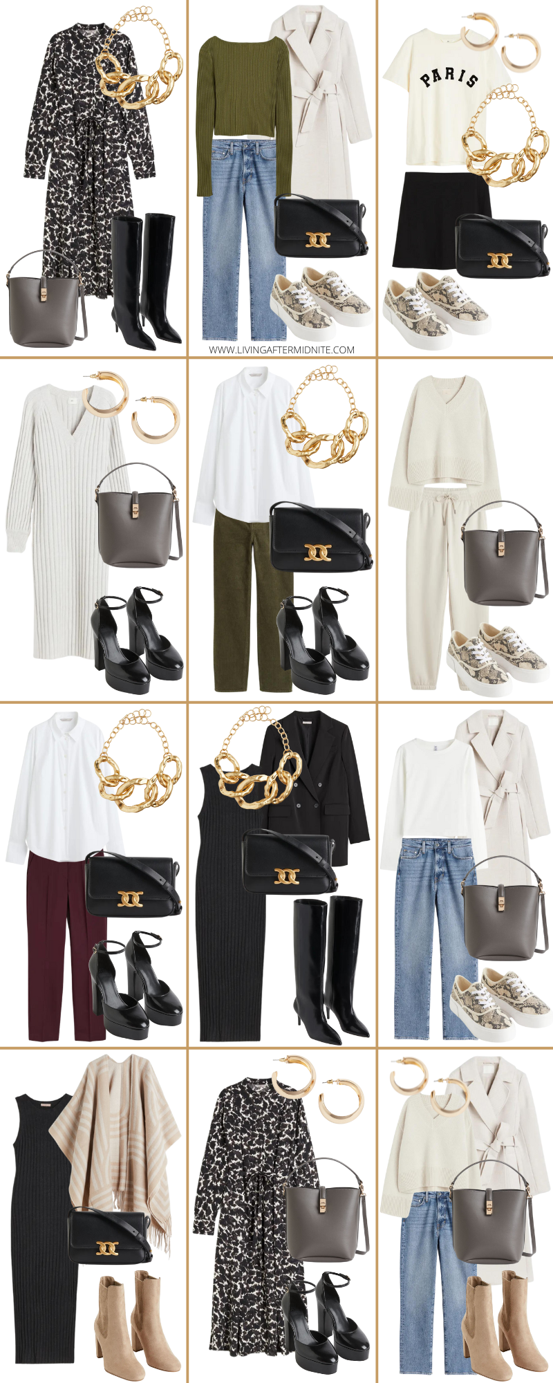 H&M Fall Capsule Wardrobe - living after midnite