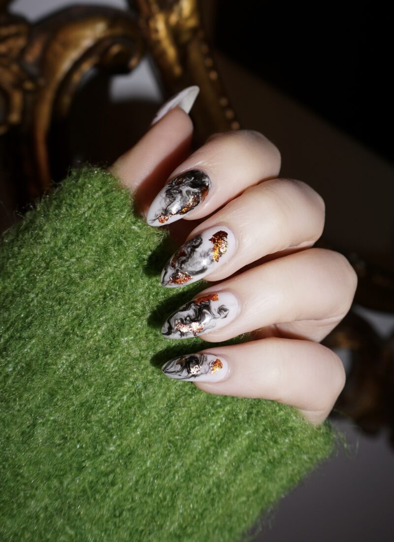 Manicure of the Month: Smoke Marble Nails