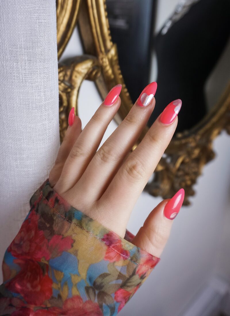 Manicure of the Month: Hot Pink Valentine’s Day Heart Nails
