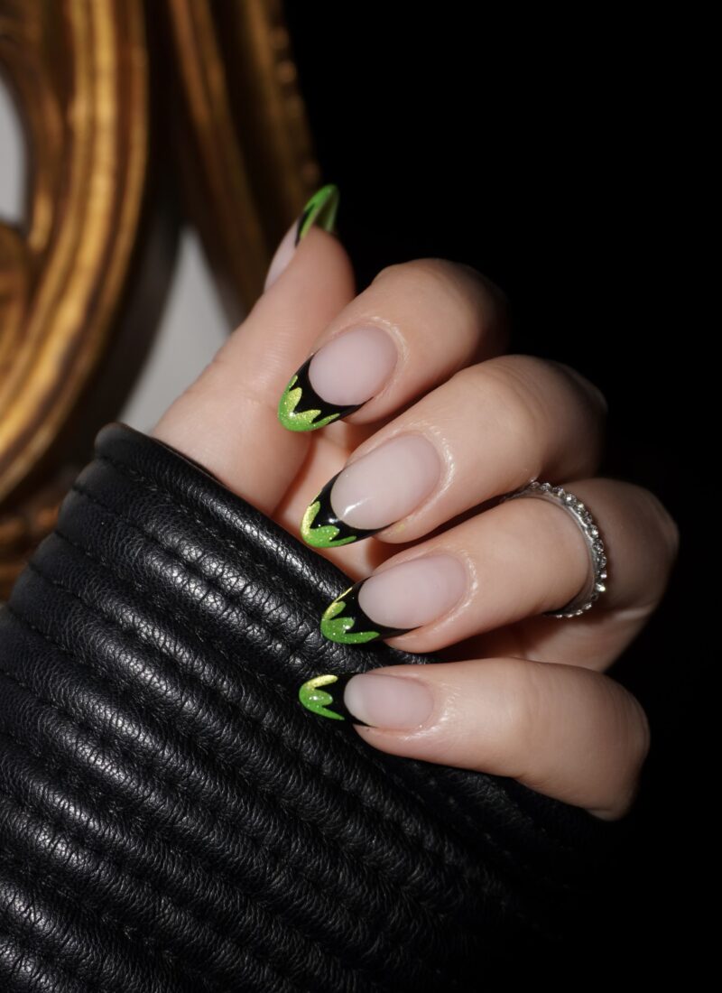 Manicure of the Month: Lime Green Halloween Nails