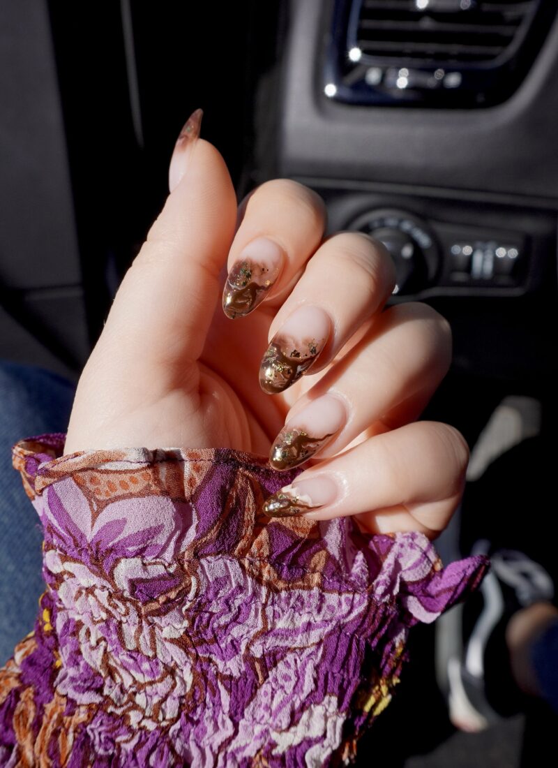 Manicure of the Month: Brown Marble Nails