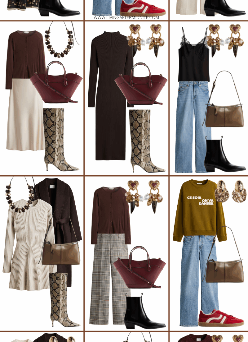 48 Outfits for H&M Fall Capsule Wardrobe Outfit Combinations