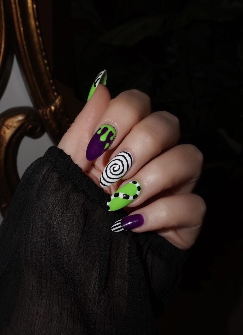 Manicure of the Month: Beetlejuice Nails