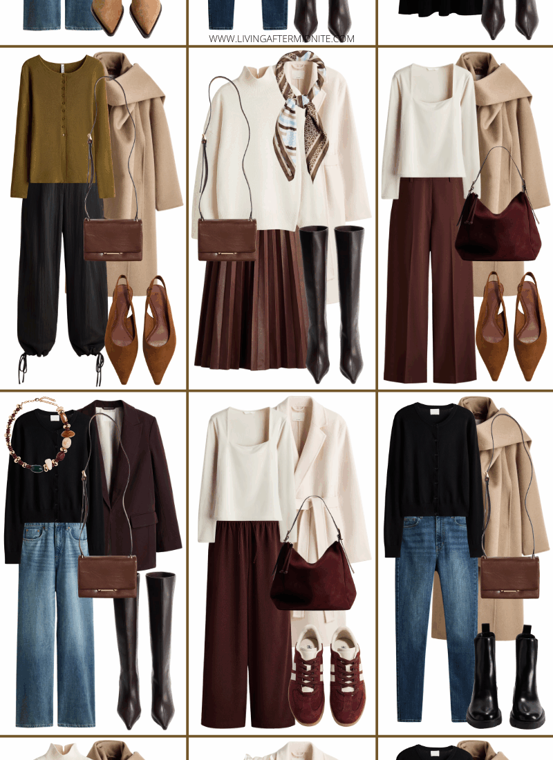 Affordable H&M Winter Capsule Wardrobe Items Outfit Ideas